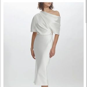 Amsale draped bodice dress! Tags on, never worn, never altered!